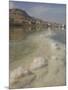 Sea and Salt Formations with Hotels and Desert Cliffs Beyond, Dead Sea, Israel, Middle East-Simanor Eitan-Mounted Photographic Print