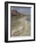 Sea and Salt Formations with Hotels and Desert Cliffs Beyond, Dead Sea, Israel, Middle East-Simanor Eitan-Framed Photographic Print