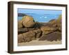 Sea and Spectacular Rocks, Trebeurden, Cote De Granit Rose (Pink Granite Coast), Cotes D'Armor, Bri-Guy Thouvenin-Framed Photographic Print