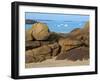 Sea and Spectacular Rocks, Trebeurden, Cote De Granit Rose (Pink Granite Coast), Cotes D'Armor, Bri-Guy Thouvenin-Framed Photographic Print