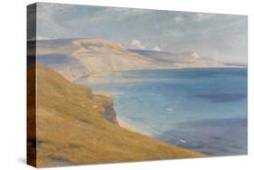 Sea and Sunshine, Lyme Regis, 1919 (Oil on Board)-Frank Bernard Dicksee-Stretched Canvas