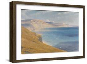 Sea and Sunshine, Lyme Regis, 1919 (Oil on Board)-Frank Bernard Dicksee-Framed Giclee Print