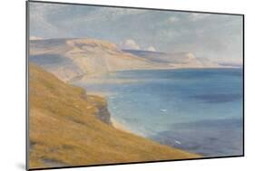 Sea and Sunshine, Lyme Regis, 1919 (Oil on Board)-Frank Bernard Dicksee-Mounted Giclee Print