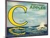Sea Apple Label - Yakima, WA-Lantern Press-Mounted Art Print