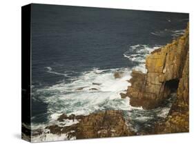 Sea Arch and Stacked Rocks at Land's End, Cornwall, England, United Kingdom, Europe-Ian Egner-Stretched Canvas