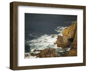 Sea Arch and Stacked Rocks at Land's End, Cornwall, England, United Kingdom, Europe-Ian Egner-Framed Photographic Print