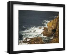 Sea Arch and Stacked Rocks at Land's End, Cornwall, England, United Kingdom, Europe-Ian Egner-Framed Photographic Print