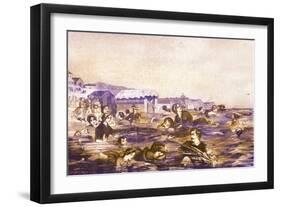 Sea-bathing at Newport, Rhode Island-Winslow Homer-Framed Giclee Print
