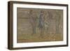 Sea, Beach and Figures-James Abbott McNeill Whistler-Framed Giclee Print