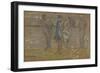 Sea, Beach and Figures-James Abbott McNeill Whistler-Framed Giclee Print