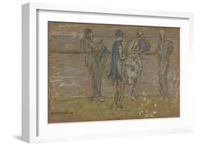 Sea, Beach and Figures-James Abbott McNeill Whistler-Framed Giclee Print