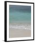 Sea, beach and sand, gentle waves picking up sand particles, Galapagos Islands-Jean Hosking-Framed Photographic Print