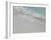 Sea, beach and sand, gentle waves picking up sand particles, Galapagos Islands-Jean Hosking-Framed Photographic Print