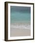 Sea, beach and sand, gentle waves picking up sand particles, Galapagos Islands-Jean Hosking-Framed Photographic Print