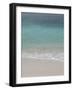 Sea, beach and sand, gentle waves picking up sand particles, Galapagos Islands-Jean Hosking-Framed Photographic Print