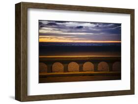 Sea beach at dusk, Seaside, Oregon, USA-Panoramic Images-Framed Photographic Print