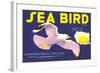 Sea Bird Lemon Label-null-Framed Art Print