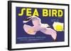 Sea Bird Lemon Label-null-Framed Art Print