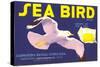 Sea Bird Lemon Label-null-Stretched Canvas