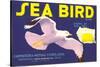 Sea Bird Lemon Label-null-Stretched Canvas