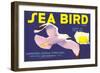 Sea Bird Lemon Label-null-Framed Premium Giclee Print