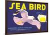 Sea Bird Lemon Label-null-Framed Art Print