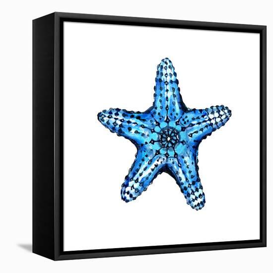 Sea Blue Starfish-Crystal Smith-Framed Stretched Canvas