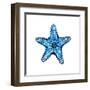 Sea Blue Starfish-Crystal Smith-Framed Art Print