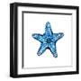 Sea Blue Starfish-Crystal Smith-Framed Art Print