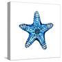 Sea Blue Starfish-Crystal Smith-Stretched Canvas