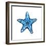 Sea Blue Starfish-Crystal Smith-Framed Art Print