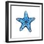 Sea Blue Starfish-Crystal Smith-Framed Art Print