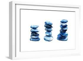 Sea Blue Stones-Crystal Smith-Framed Art Print