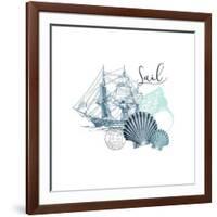 Sea Blues 1-Kimberly Allen-Framed Art Print