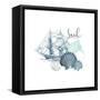 Sea Blues 1-Kimberly Allen-Framed Stretched Canvas