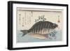 Sea Bream, Sweetfish and Nandina Branches, C. 1840-Utagawa Hiroshige-Framed Giclee Print