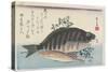 Sea Bream, Sweetfish and Nandina Branches, C. 1840-Utagawa Hiroshige-Stretched Canvas