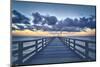 Sea bridge in Binz at sunrise-Mandy Stegen-Mounted Photographic Print