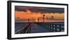 Sea bridge in Binz at sunrise-Mandy Stegen-Framed Photographic Print