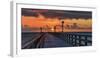 Sea bridge in Binz at sunrise-Mandy Stegen-Framed Photographic Print