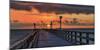 Sea bridge in Binz at sunrise-Mandy Stegen-Mounted Photographic Print