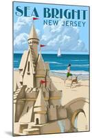 Sea Bright, New Jersey - Sandcastle-Lantern Press-Mounted Art Print