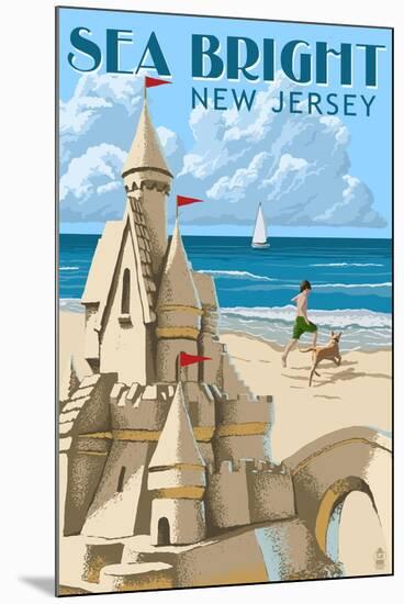 Sea Bright, New Jersey - Sandcastle-Lantern Press-Mounted Art Print