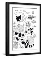 Sea Cats 1-Oxana Zaika-Framed Giclee Print