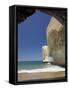 Sea Cave, Beach and Cliffs, Tunnel Beach, Dunedin, South Island, New Zealand-David Wall-Framed Stretched Canvas