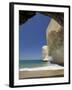 Sea Cave, Beach and Cliffs, Tunnel Beach, Dunedin, South Island, New Zealand-David Wall-Framed Premium Photographic Print