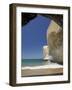 Sea Cave, Beach and Cliffs, Tunnel Beach, Dunedin, South Island, New Zealand-David Wall-Framed Photographic Print