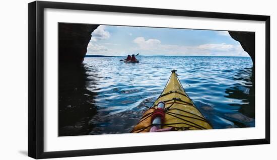 Sea Cave Kayaking Apostle Islands National Lakeshore-Steve Gadomski-Framed Photographic Print