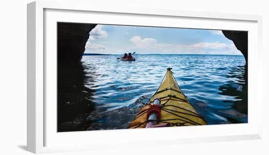 Sea Cave Kayaking Apostle Islands National Lakeshore-Steve Gadomski-Framed Photographic Print