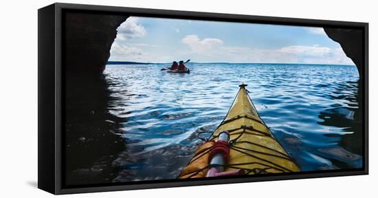 Sea Cave Kayaking Apostle Islands National Lakeshore-Steve Gadomski-Framed Stretched Canvas